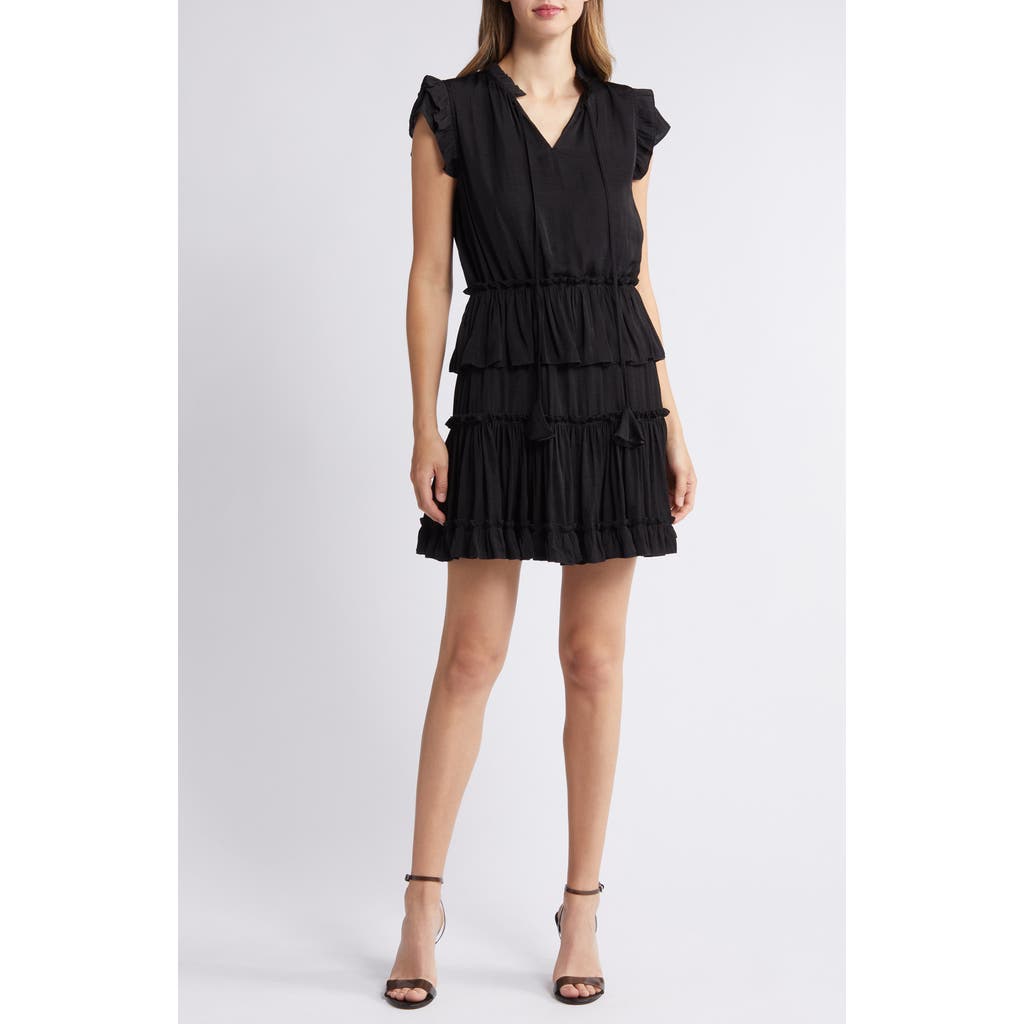 SAM EDELMAN SAM EDELMAN TIERED RUFFLE MINIDRESS