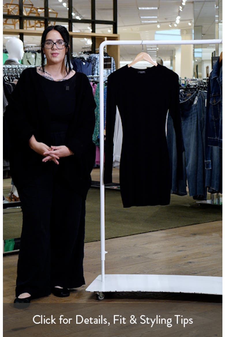 Micro Rib Long Sleeve Body-Con Minidress video