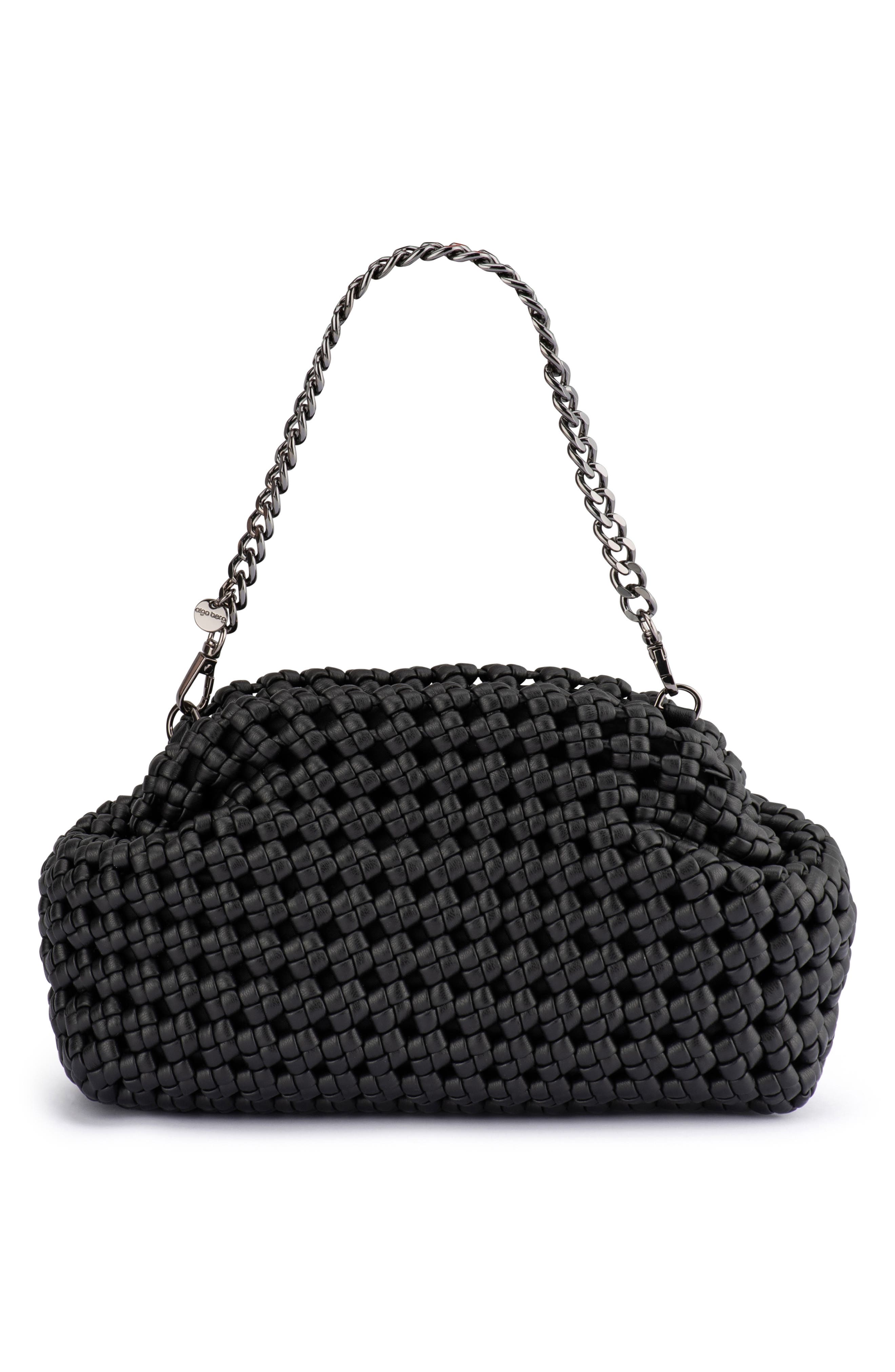 Женские сумки Olga Berg Everly Handwoven Faux Leather Frame Clutch — фото 7