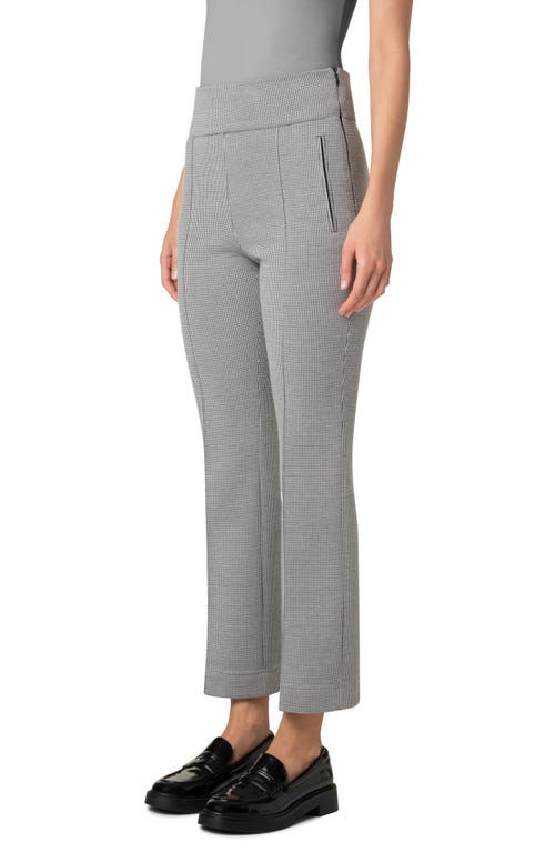 Akris Punto Maxine Micro Houndstooth Ankle Pants In Cream-black