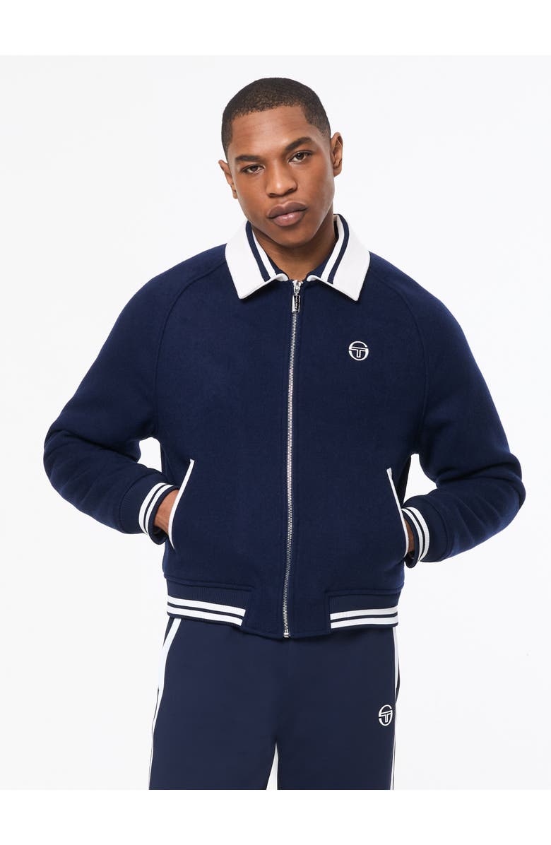 Sergio Tacchini Marco Varsity Jacket, Main, color, Maritime Blue