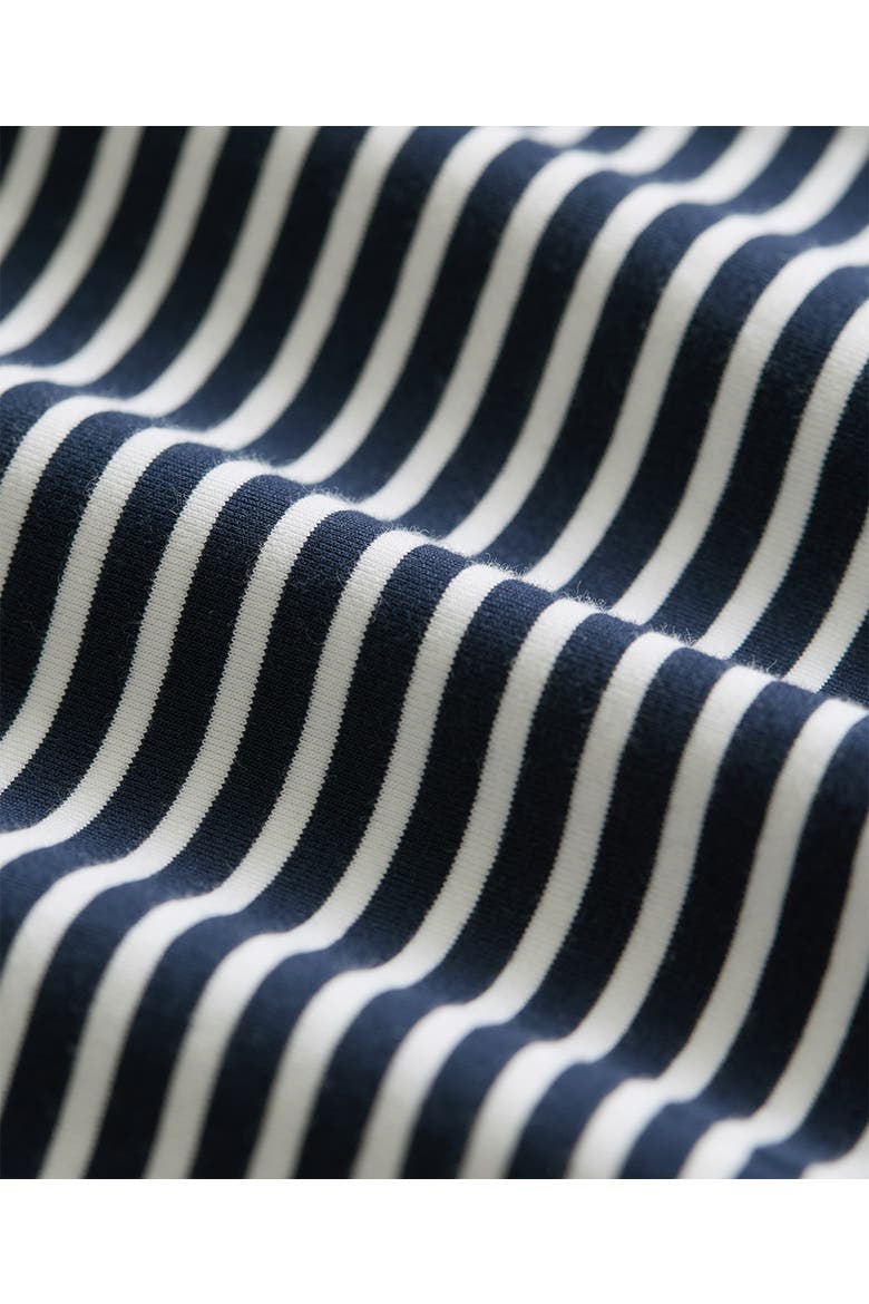 Fit & Flare Strapless Dress Made With Organic Cotton, Alternate, color, Hudson Stripe Navy Blue