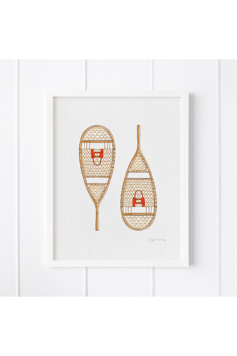 Snow Shoes Framed Museum Quality 8" x 10" Art Print, Main, color, Multicolored