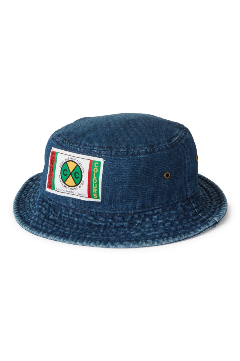 Label Logo Bucket Hat, Main, color, DARK INDIGO