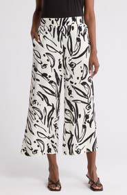 T Tahari Ankle Crop Wide Leg Palazzo Pants