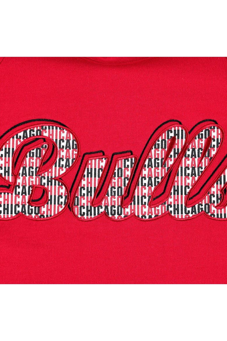 Women's DKNY Sport Red Chicago Bulls Regina Raglan Pullover Sweatshirt, Alternate, color, Red