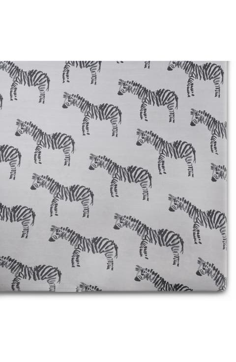 Zebra Jersey Crib Sheet