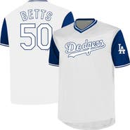 PROFILE Men's Profile Mookie Betts White Los Angeles Dodgers Big & Tall Name & Number Birdeye V-Neck T-Shirt