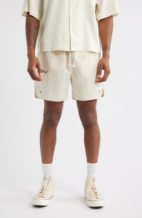 Olympic Embroidered Logo Nylon Shorts