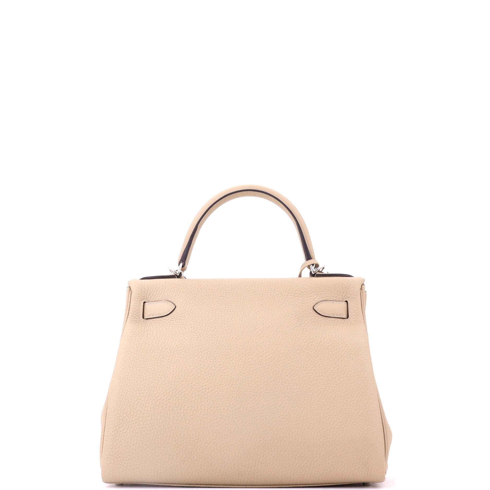 Kelly Handbag Light Clemence with Palladium Hardware 28, Alternate, color, White