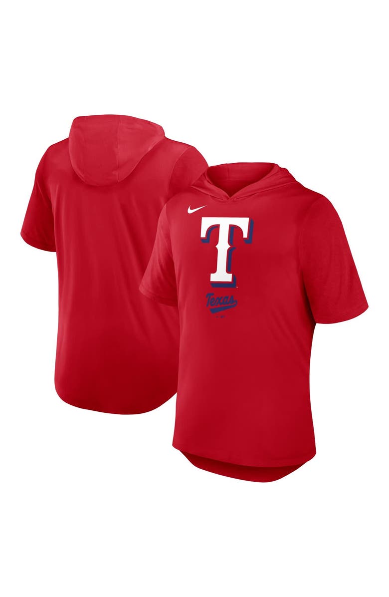 Nike Men's Nike Red Texas Rangers Tri-Blend Hoodie T-Shirt, Main, color, Red