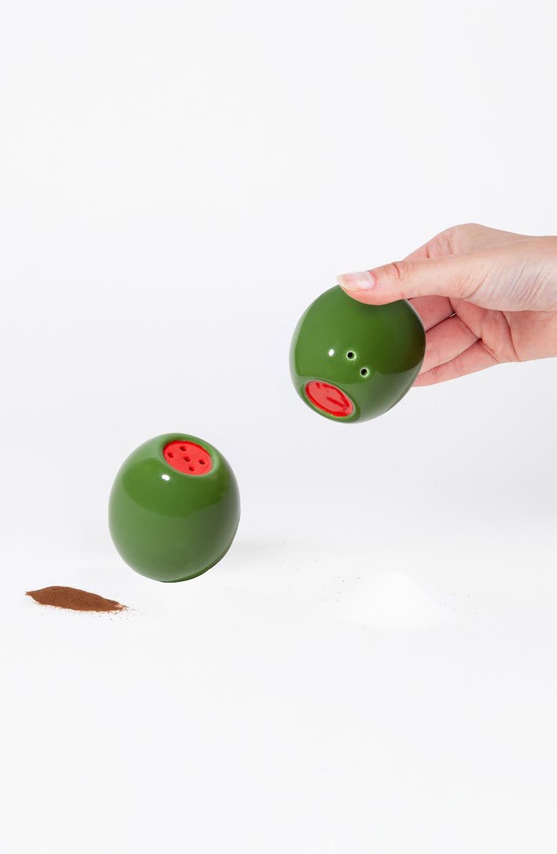 doiy Olivia Ceramic Salt & Pepper Shakers, Alternate, color, Green