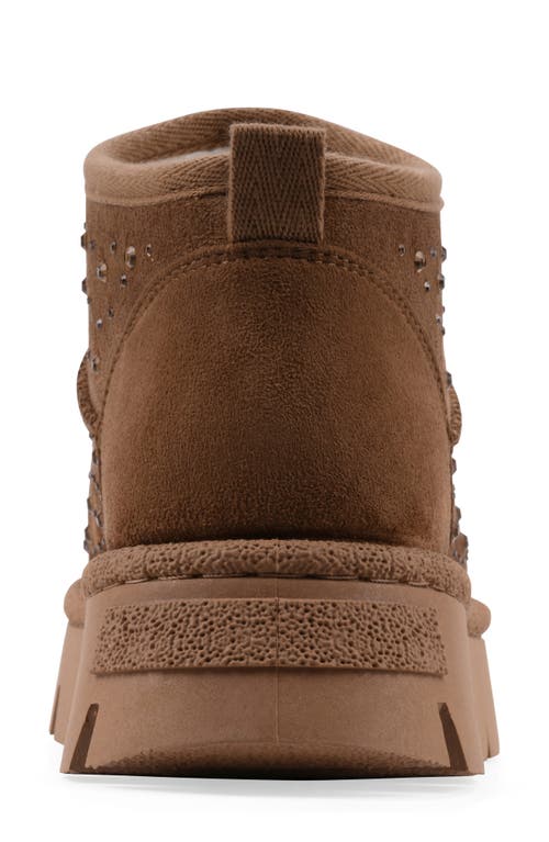 White Mountain Footwear Tomas Faux Fur Bootie In Brown