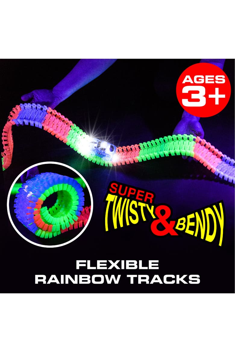 Glow Trax Glow in The Dark Race Tracks for Kids - 360pc, Alternate, color, Multi Color