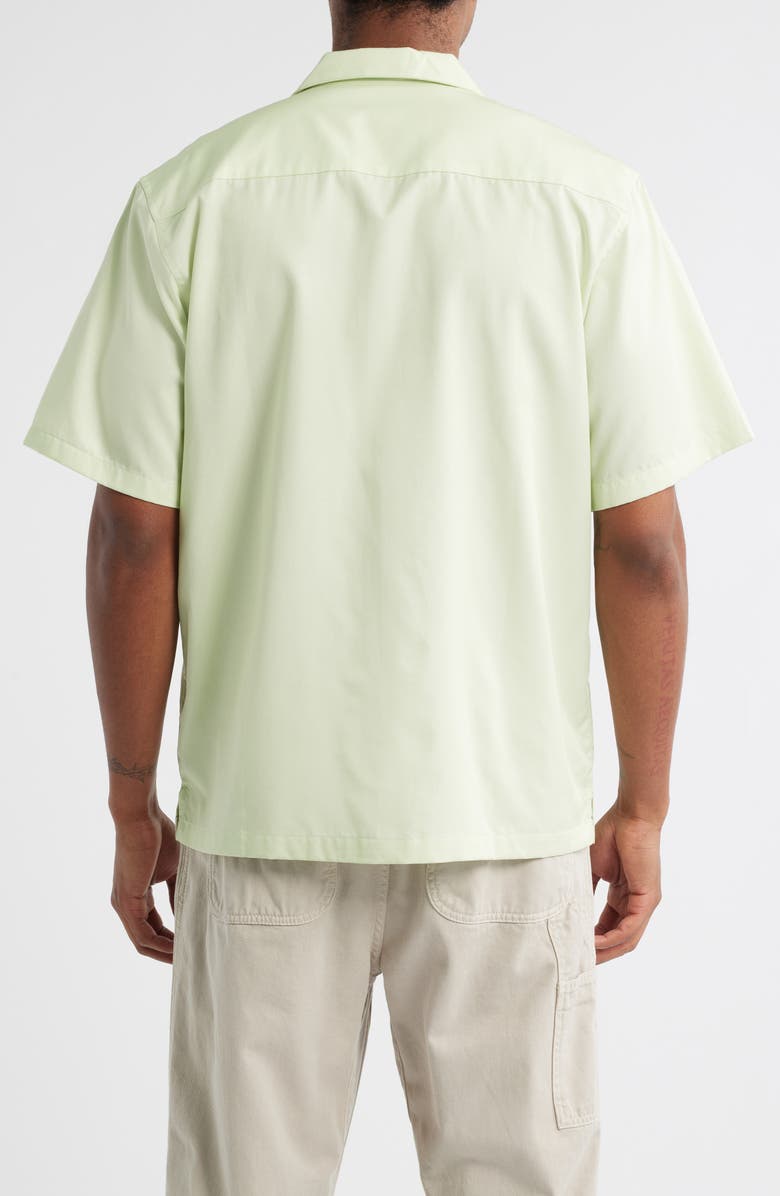 Carhartt Work In Progress Delray Cotton & Lyocell Camp Shirt, Alternate, color, Air Green / White
