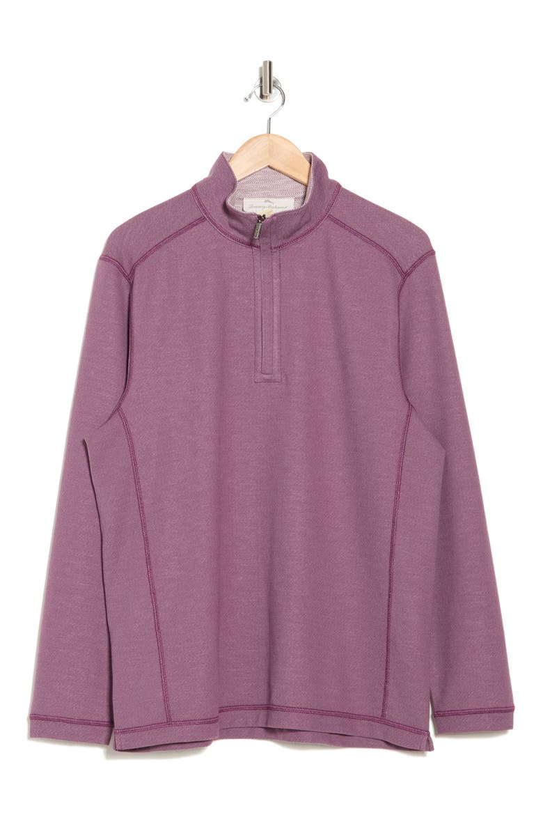 Switch It Up Reversible Quarter Zip Sweatshirt, Alternate, color, MATTE PLUM