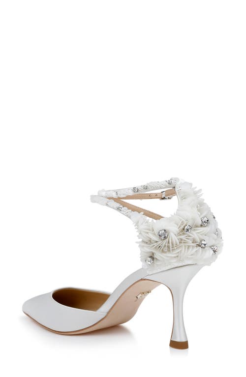 Badgley Mischka Collection Venue Ankle Strap Pointed Toe Pump In Gray