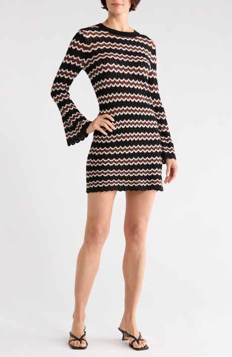 Diane von Furstenberg Ema Extrafine Merino Wool Long Sleeve Sweater Dress