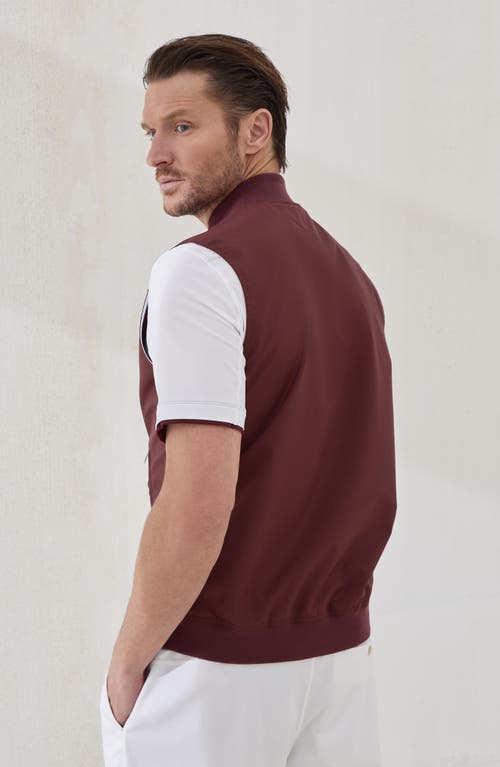 Brunello Cucinelli Nylon Logo Gilet In Purple
