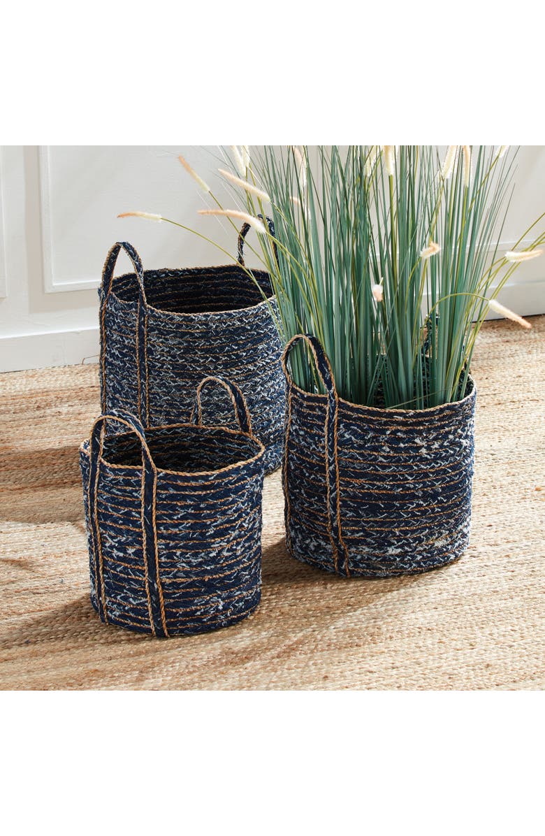 Napa Home & Garden Denim Round Baskets Set of 3, Alternate, color,