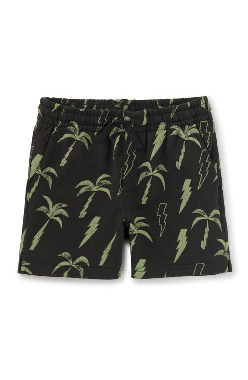 Tea Collection Printed Knit Shortie in Lightning Palms 