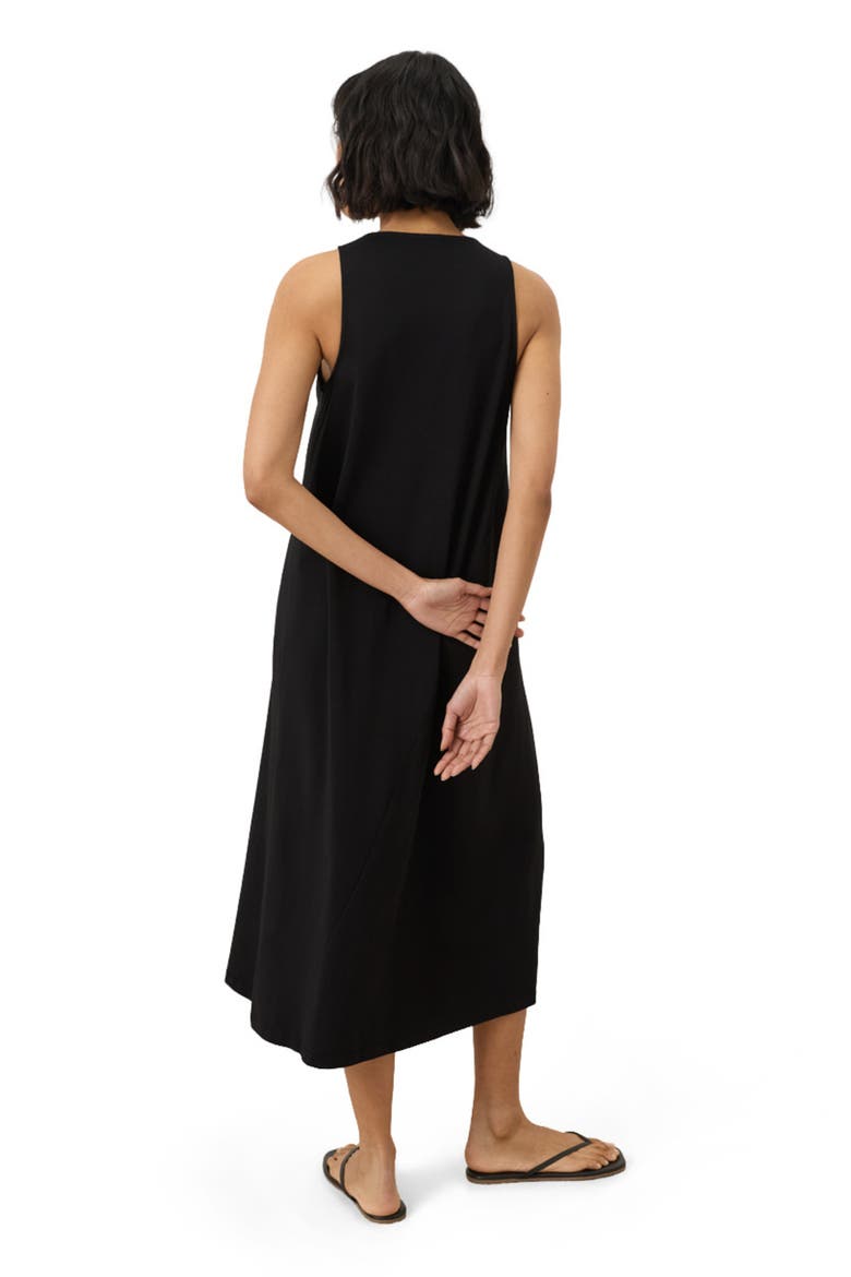 Cotton Jersey Relaxed Tank Dress Made with Organic Cotton, Alternate, color, Black