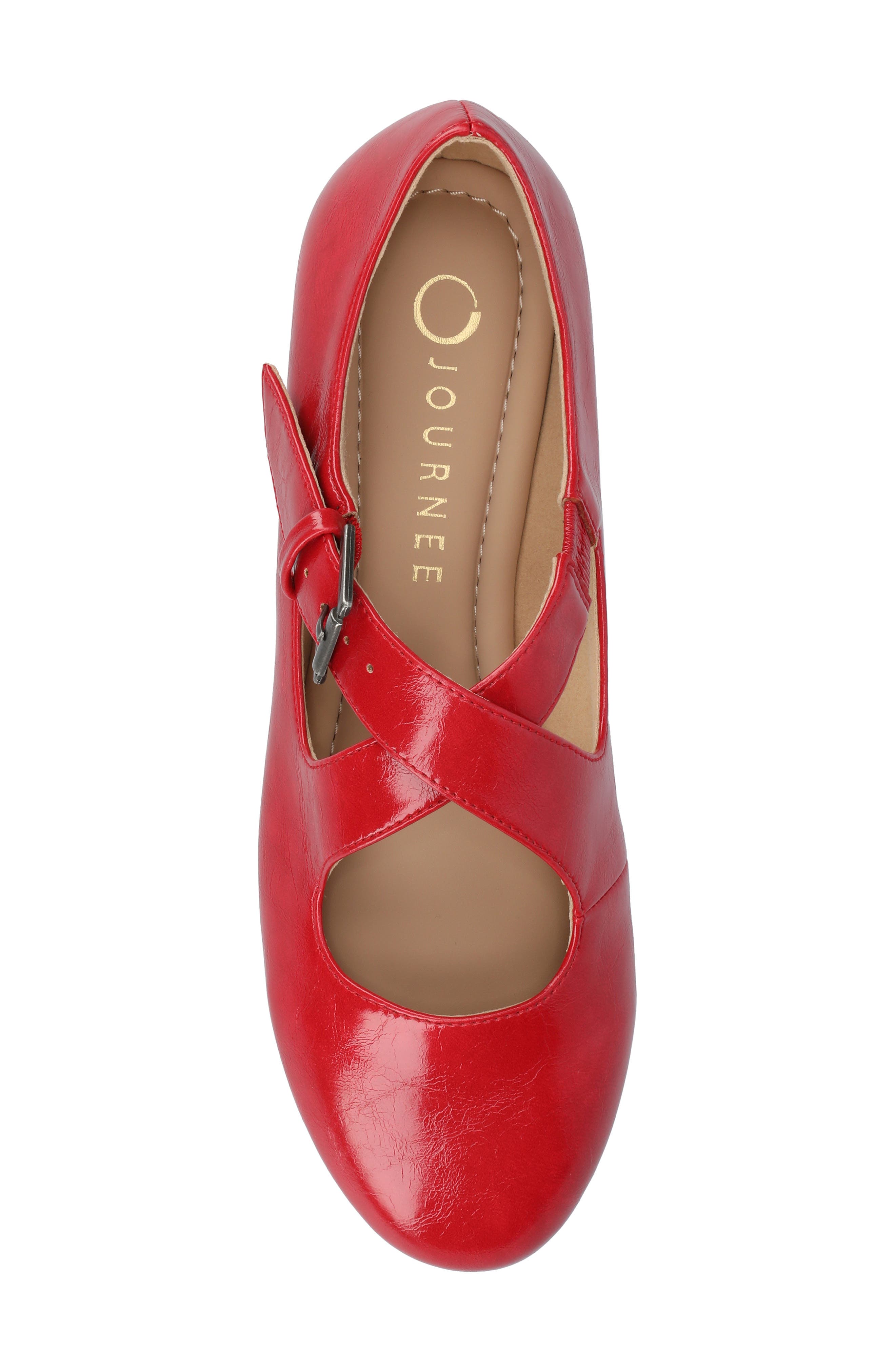 Ivanna Mary Jane Flat, Alternate, color, RED