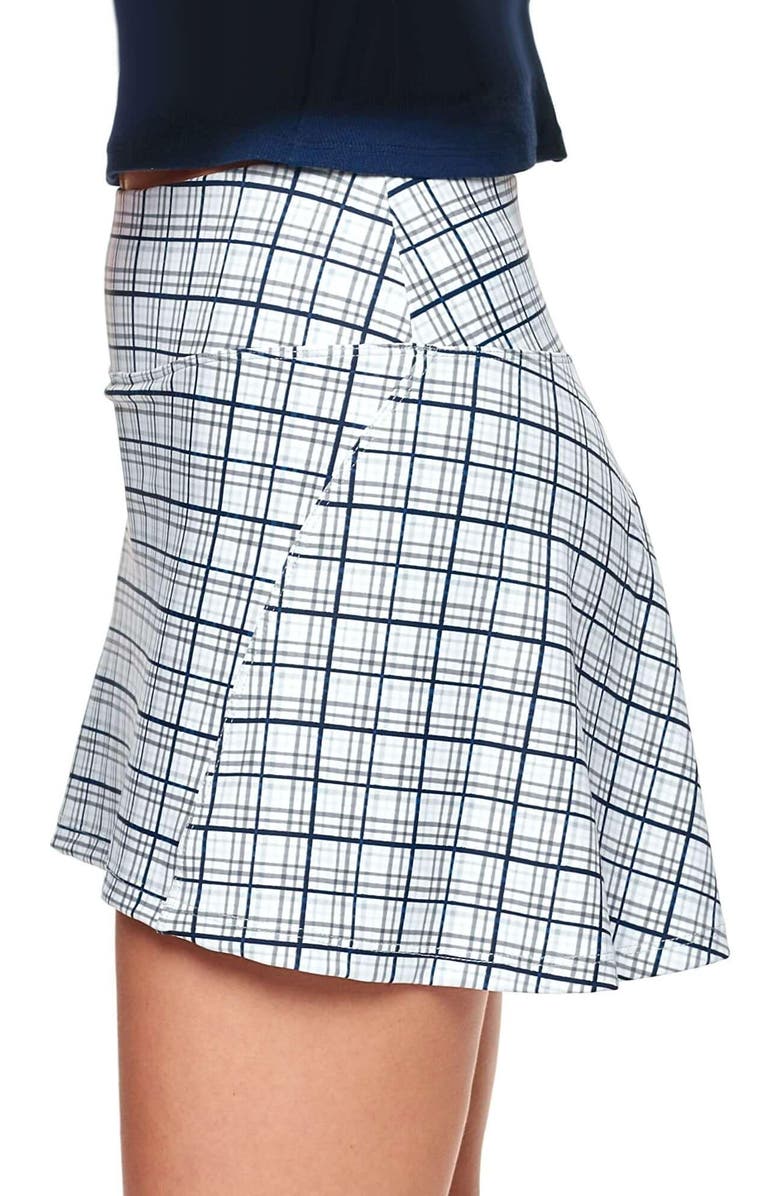 Bobbe Active Swish Skirt, Alternate, color, Boyfriend Plaid