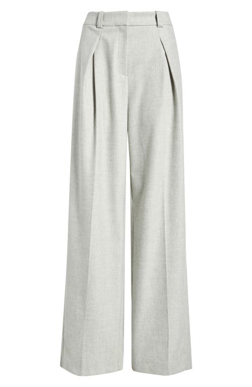 Hugo Boss Boss Orange Taflong Pleated Wide Leg Pants In Gray