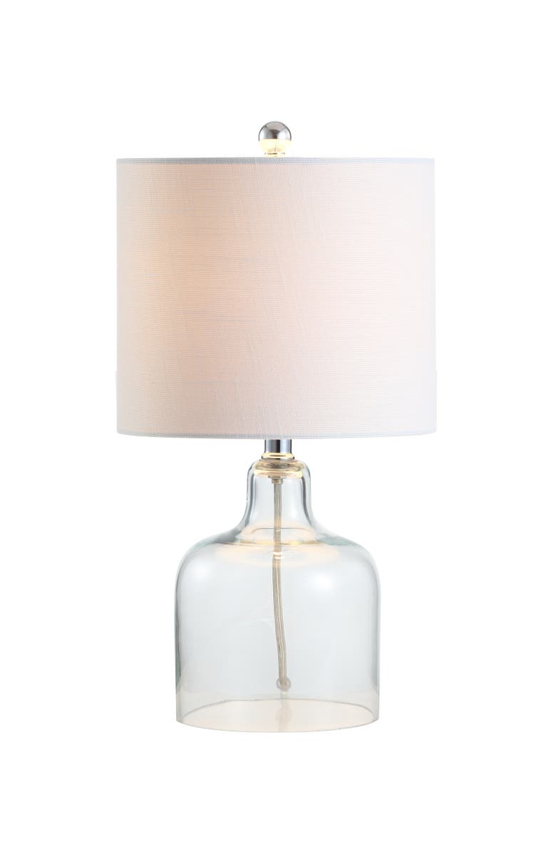 JONATHAN Y Gemma Glass Bell LED Table Lamp, Main, color, Clear