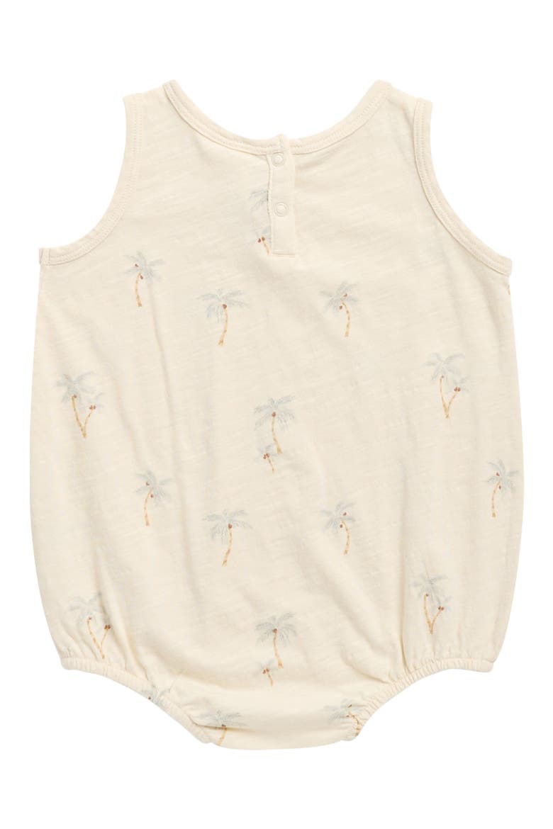 Palm Print Cotton Bodysuit, Alternate, color, NATURAL