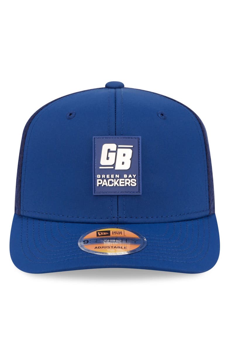 New Era Men's New Era Navy Green Bay Packers 2025 Sideline 9SEVENTY Trucker Adjustable Hat, Alternate, color, Navy