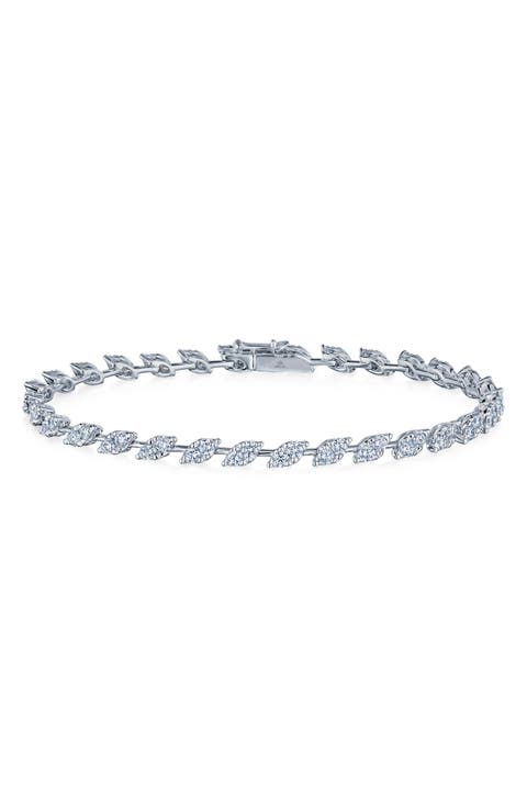 18k Gold Diamond Marquise Line Bracelet