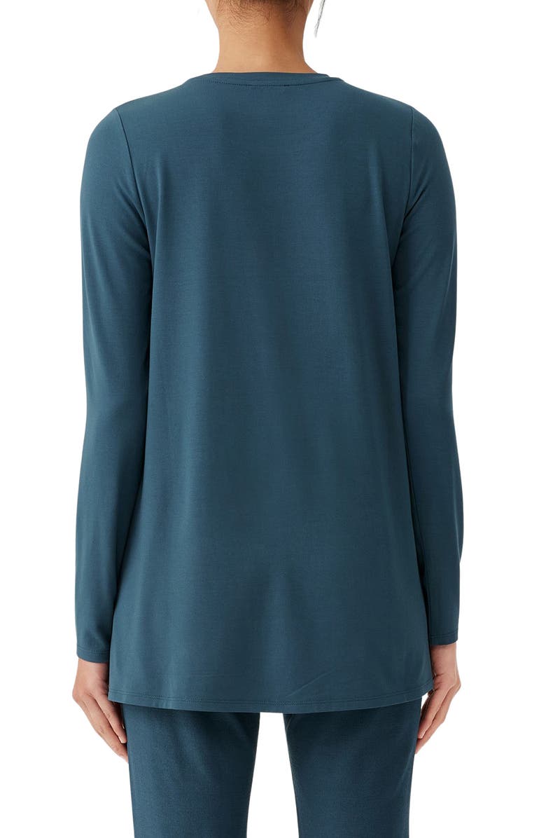 Eileen Fisher Crewneck Long Sleeve Tunic Top, Alternate, color,