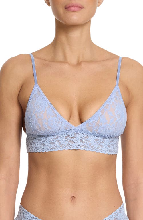 Hanky Panky Signature Lace Padded Triangle Bralette In Blue