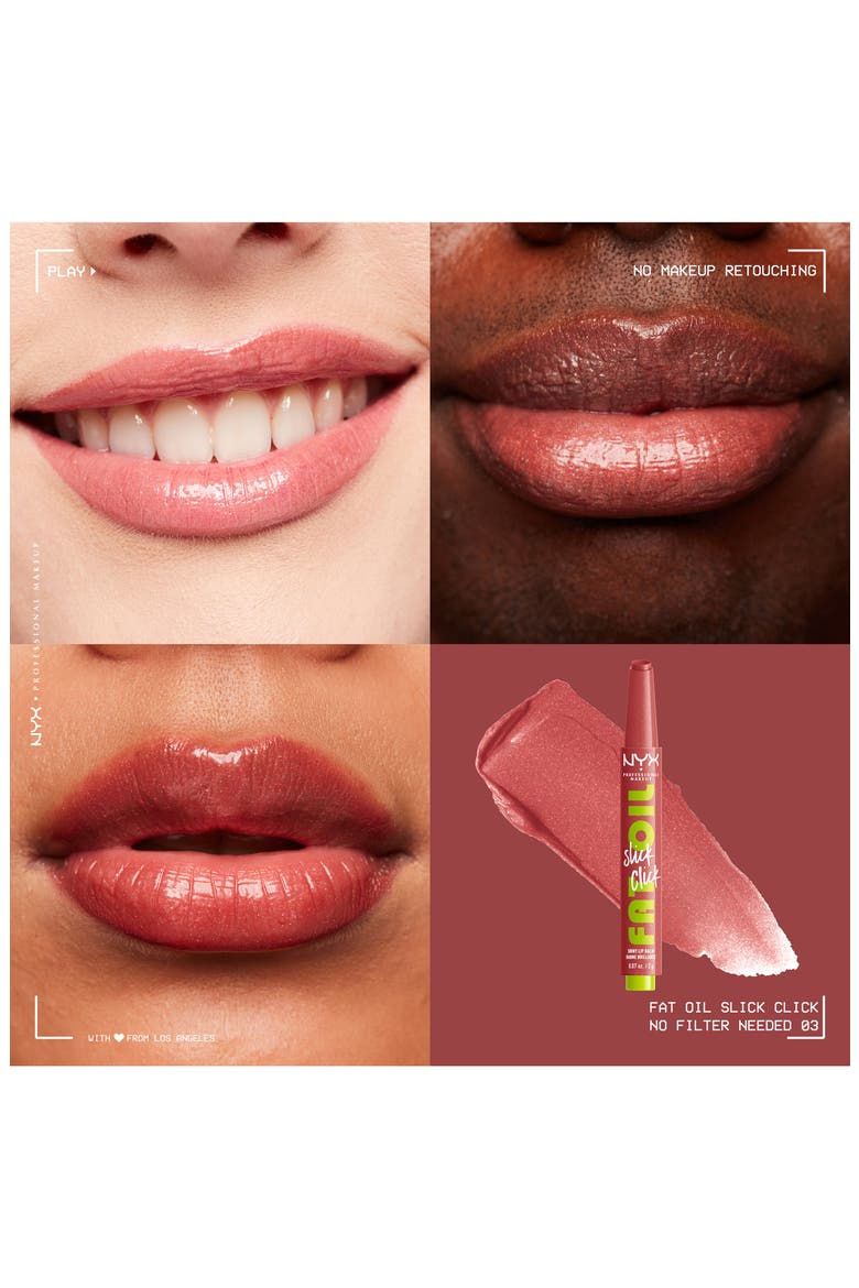 Fat Oil Slick Click Shiny Lip Balm, Alternate, color, NO FILTER NEEDED