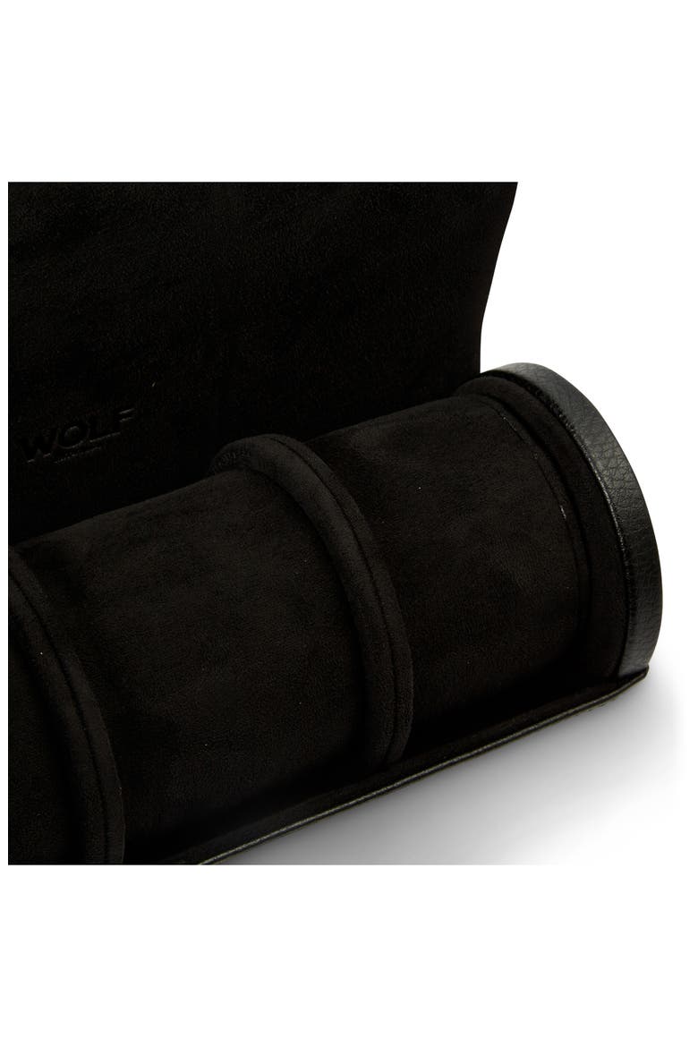 British Racing Triple Watch Roll, Alternate, color, BLACK