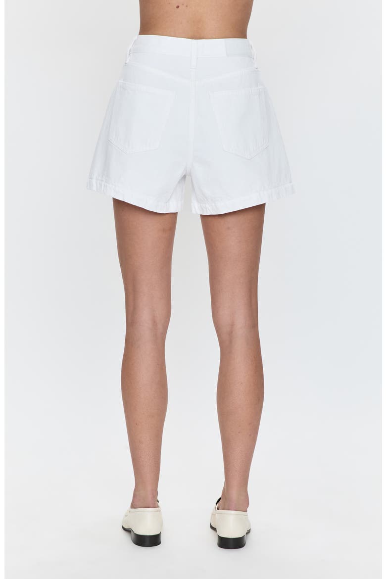 Saige High Waist Denim Shorts, Alternate, color, POLISHED WHITE
