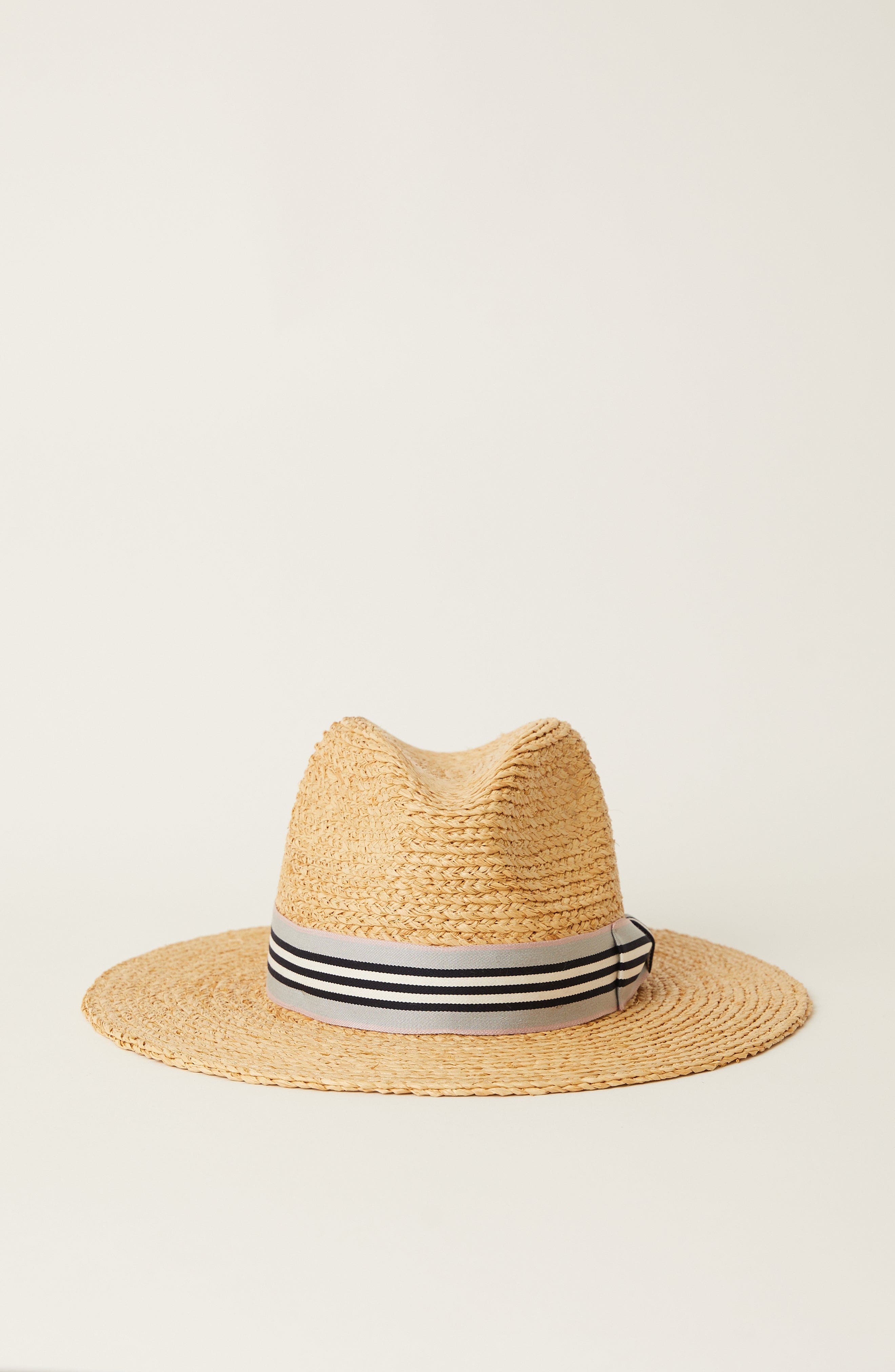 btb Los Angeles Bindi Straw Hat in Natural Grey
