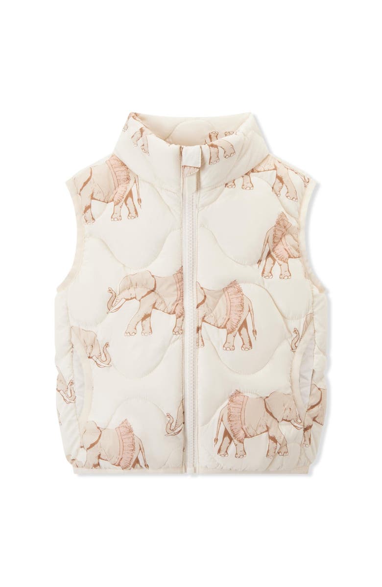 Milkbarn Down Vest, Main, color, Tutu Elephant