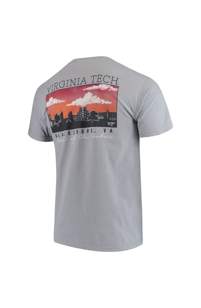 IMAGE ONE Men's Gray Virginia Tech Hokies Team Comfort Colors Campus Scenery T-Shirt, Alternate, color, 