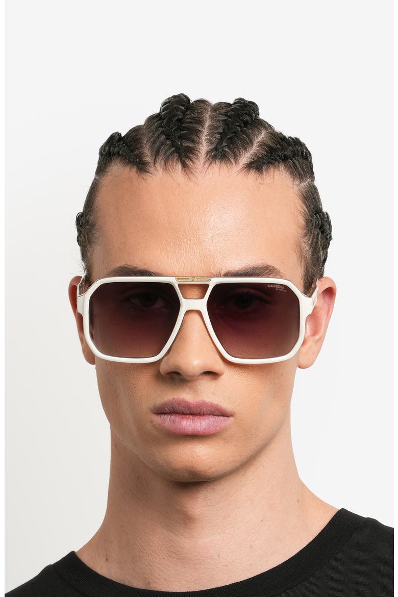 Victory 60mm Square Sunglasses, Alternate, color, GOLD IVORY