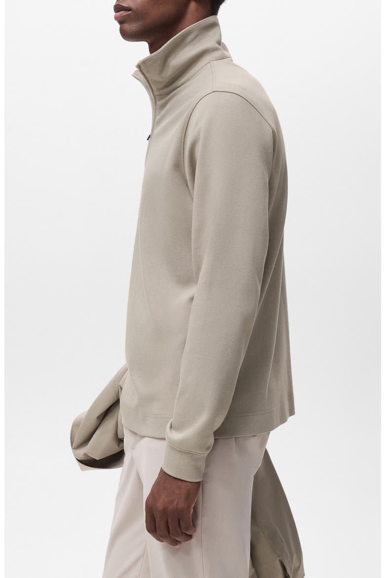 Thermoregulated Regular Fit Quarter Zip Sweater, Alternate, color, LIGHT/ PASTEL GREY