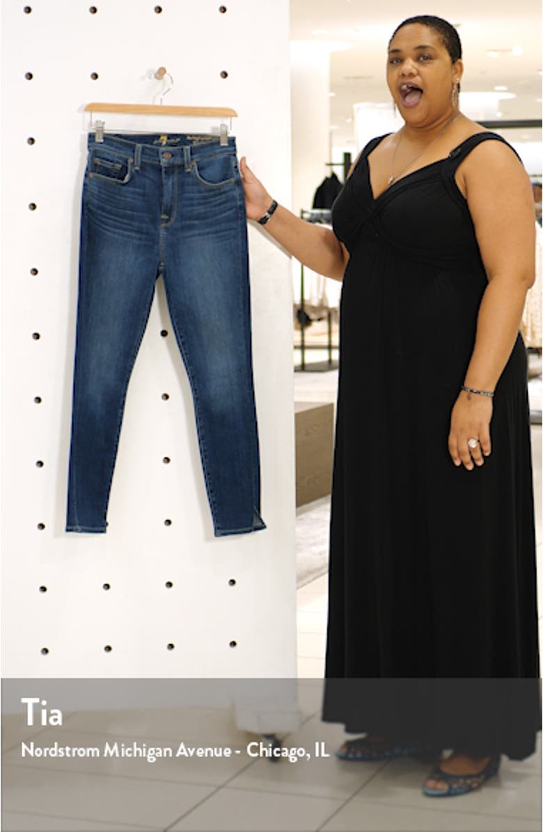 High Waist Side Snip Ankle Skinny Jeans, sales video thumbnail