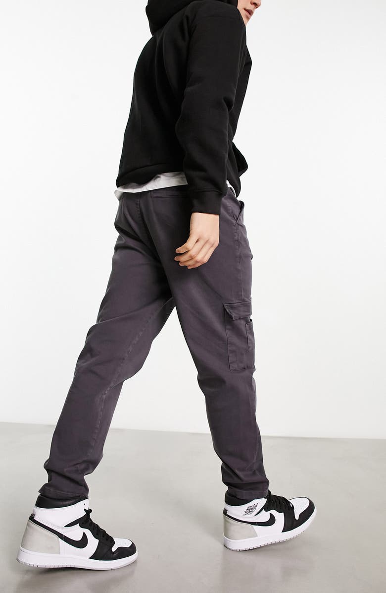 ASOS DESIGN Tapered Cargo Trousers, Alternate, color, 