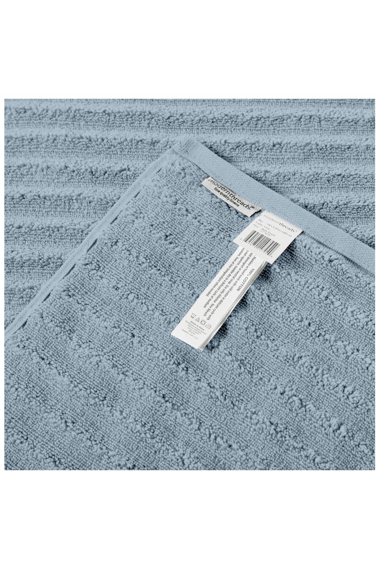 Luxury Spa Collection Wavy Quick Dry 6-Piece Towel Set - Spa Blue, Alternate, color, spa-blue