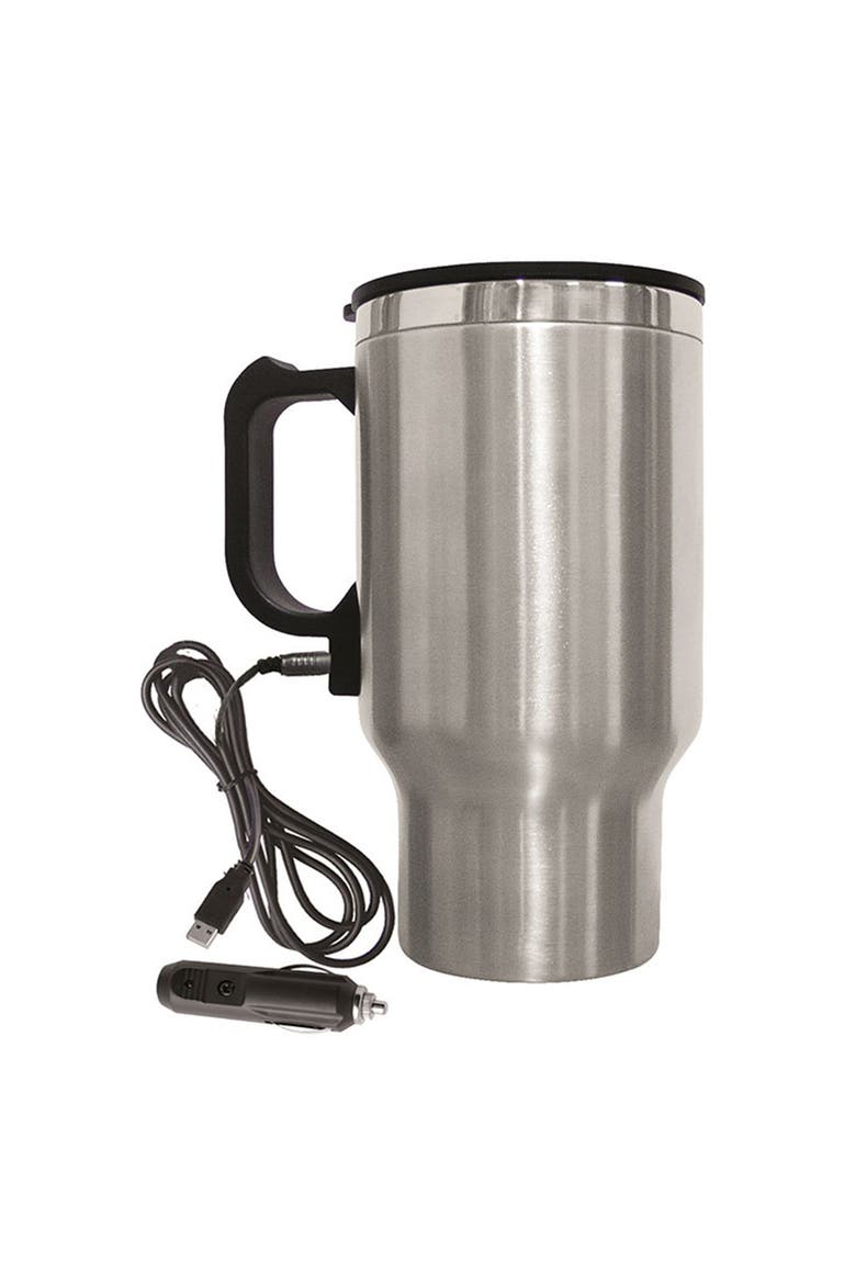 Electric Coffee Mug with Wire Car Plug, Main, color, Black