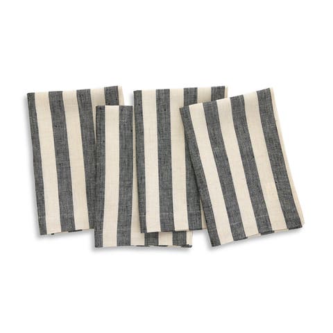 Linen Dinner Napkins - Sorrento Stripe
