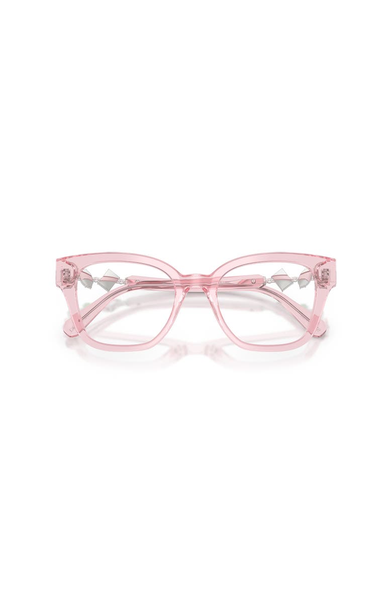 Swarovski 52mm Square optical glasses, Alternate, color, Pink