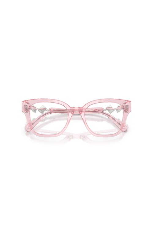 Swarovski 52mm Square Optical Glasses In Pink